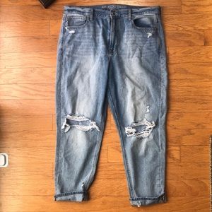 Distressed Blue Jeans